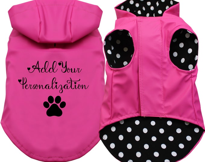 Pet Hooded Raincoat - Personalized, Dog Raincoat, Raincoat for Dog, Hooded Raincoat for Small or Large Dogs, Gift For Pet Owners