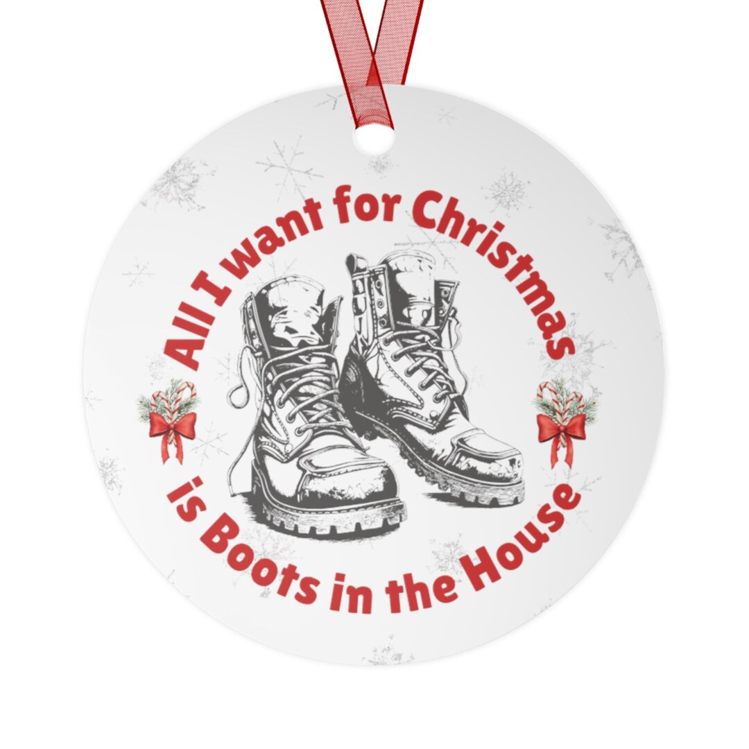 Navy Ornament Boots in the House Ornament Navy Sailor All I Want Christmas New Sailor Navy Mom