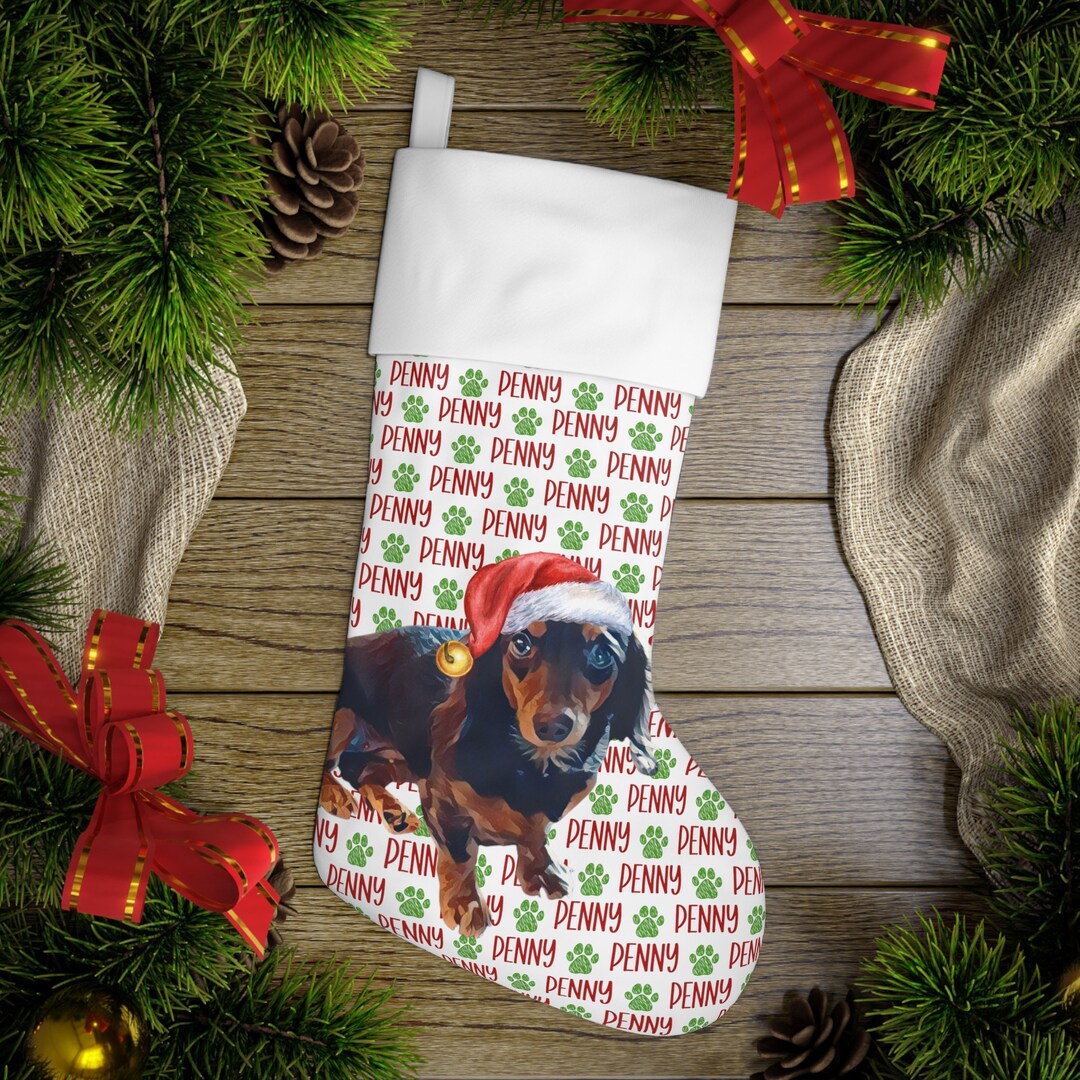 Personalized Pet Christmas Stocking With Pet Name and Portrait From — free download