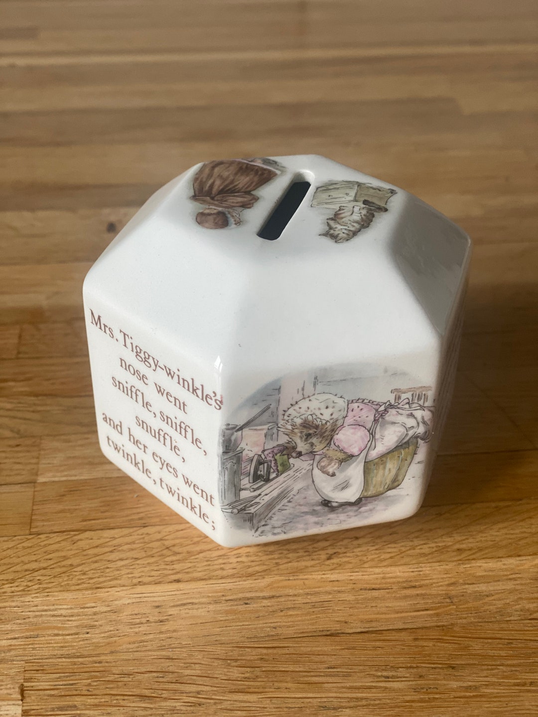 Vintage Beatrix Potter Money Box Miss Tiggywinkle Wedgewood Etsy UK