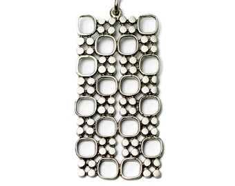 Colgante de plata de Jorma Laine: collar modernista finlandés vintage