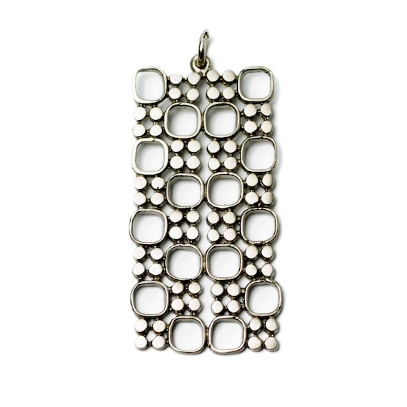 Jorma Laine Silver Pendant: Vintage Finnish Modernist Necklace