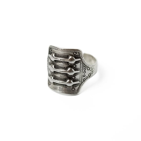 David Andersenサガリング シルバー925 11号　ヴィンテージ Vintage David-andersen Saga Ring: Norwegian Sterling Silver Viking