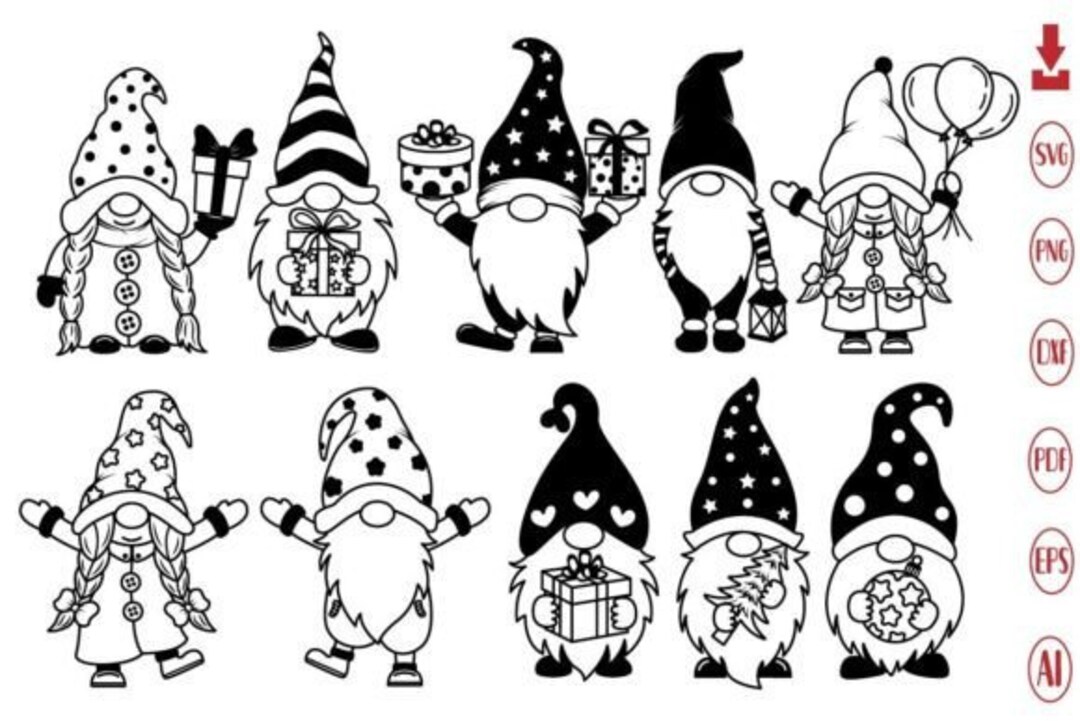 Christmas Gnome Svg Bundle Christmas Svg Gonk - Etsy