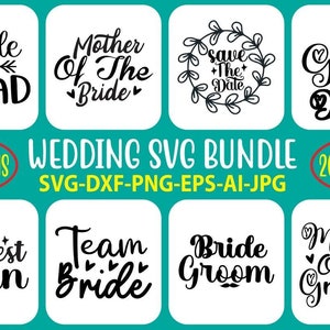 Wedding SVG Bundle dxf png eps jpg
