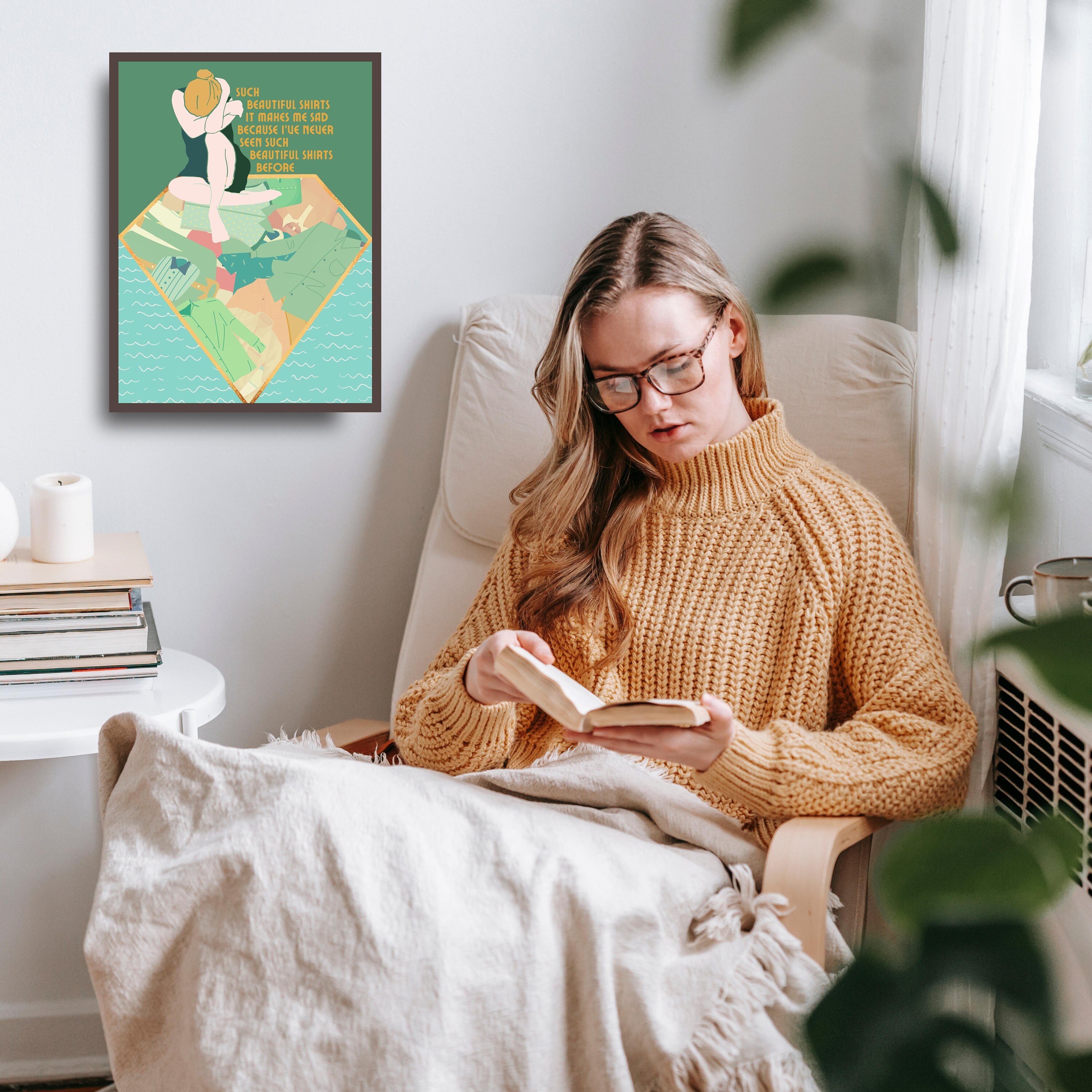 Gatsby PRINTABLE Wall Art Classroom Poster Daisy Literary Quote Sage