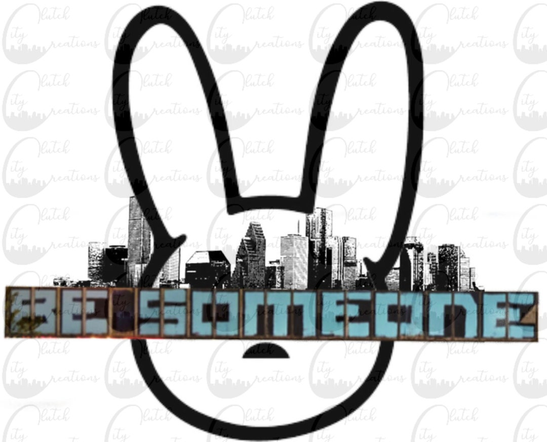 Bad Bunny Houston Htown Conejo Malo Skylinehouston Texas Etsy