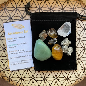 Abundance Tumbled Crystal Manifestation Set