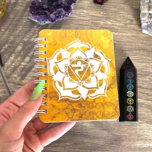 Mini Caderno do Chakra do Plexo Solar | Cadernos Fofos | Diário