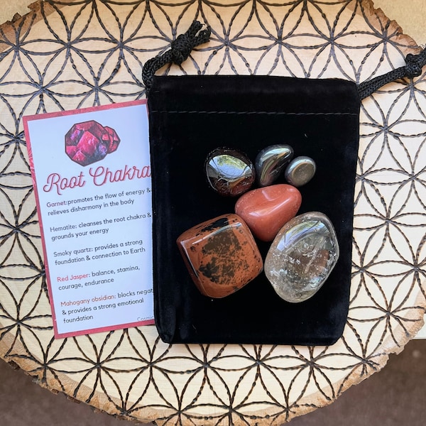 Root Chakra Crystal Set