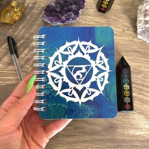 Mini Caderno do Chakra da Garganta | Cadernos Fofos | Diário