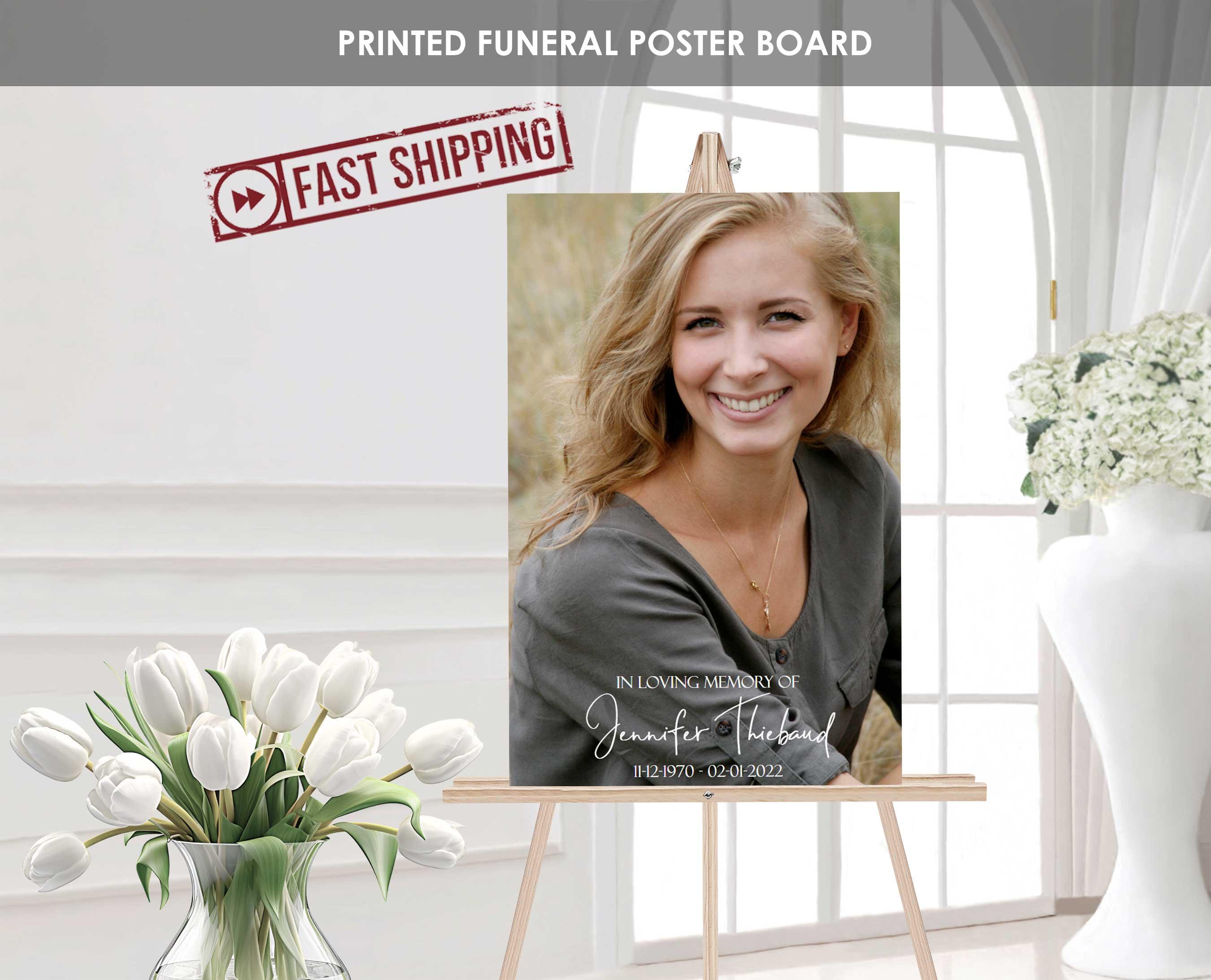 Personalised Party Banner For Funeral Loving Memory Wake Photo Candles White - View #5