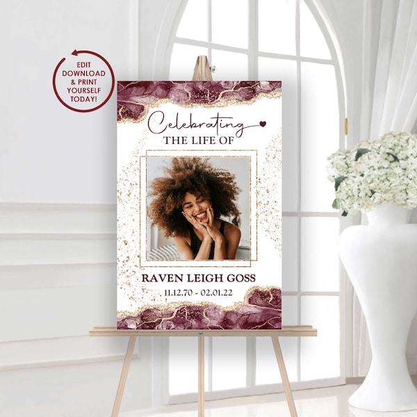 Celebration of Life Poster Board Etsy