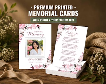 PRINTED Memorial Cards