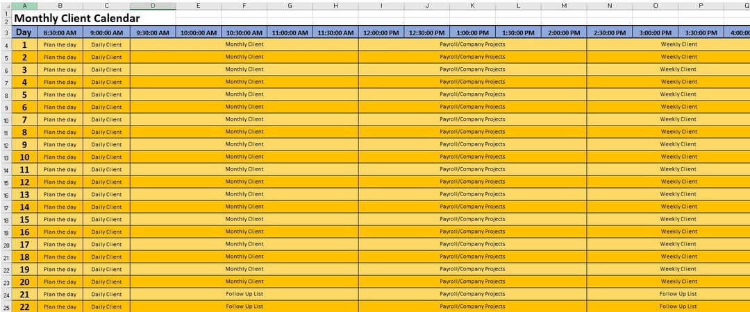Bookkeeping Monthly Client Calendar - Etsy
