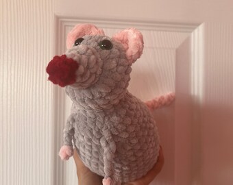 Crochet Light Gray Rat