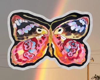 clear** amelia purplewing butterfly sticker