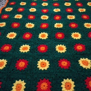 Crochet blanket, crochet afghan, daisy handmade blanket, handmade crochet afghan