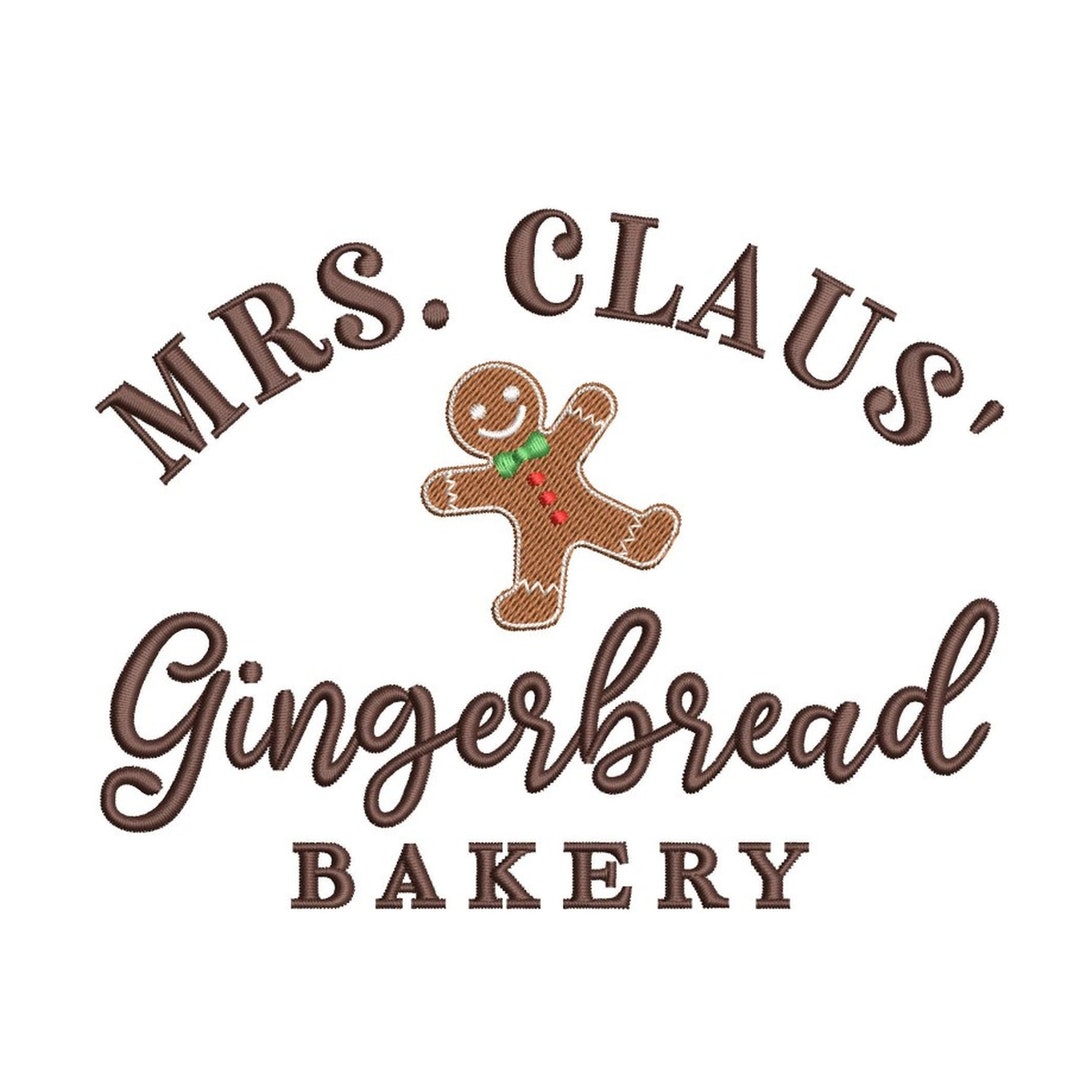 Gingerbread Embroidery Design, 4 Sizes, Instant Download - Etsy