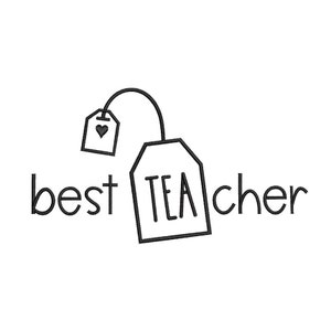 Meilleur motif de broderie pour professeur, 4 tailles, téléchargement immédiat