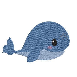Disegno ricamo balena, 4 dimensioni, Download istantaneo
