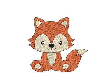 Borduurontwerp babyvos, 4 maten, direct downloaden