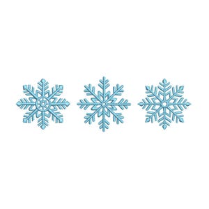 Snowflakes Embroidery Design, Merry Christmas Embroidery File, 5 sizes, Instant Download