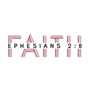 Faith Embroidery Design, Religious Embroidery Design, 3 sizes, Instant Download