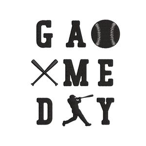 Game Day Machine Embroidery Design, Sport Embroidery Design, 4 sizes, Instant Download