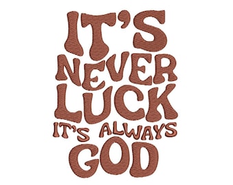 God Embroidery Design, 4 sizes, Instant Download