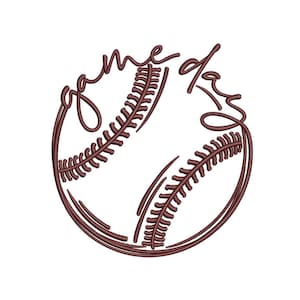 Game Day Machine Embroidery Design, Sport Embroidery Design, 4 sizes, Instant Download