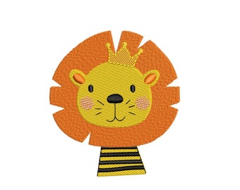 Baby Lion Embroidery Design, 4 sizes, Instant Download