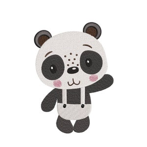 Panda Stickerei Design 4 Größen, Sofort Download