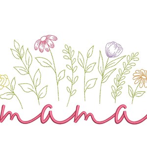 Mama Embroidery Design, 4 sizes, Instant Download