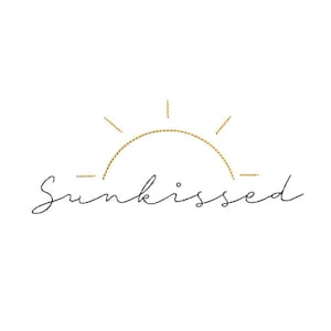 Sunkissed embroidery design, 4 sizes, Instant download