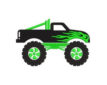Monster Truck Embroidery Design, 3 sizes, Instant Download