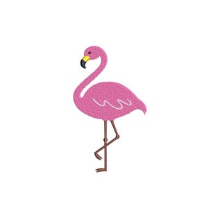Diseño de bordado de flamenco, 4 tamaños, descarga instantánea