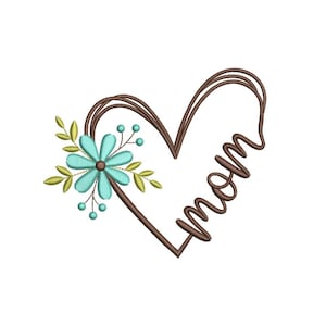 Mom Embroidery Design, 4 sizes, Instant Download