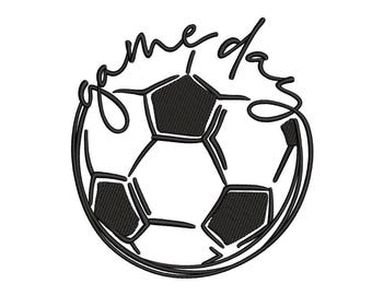 Game Day Football Machine Embroidery Design, Sport Embroidery Design, 4 sizes, Instant Download