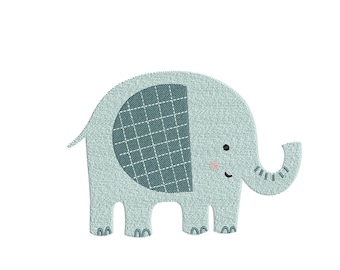 Elefant Stickdatei, 4 Größen, Sofort Download