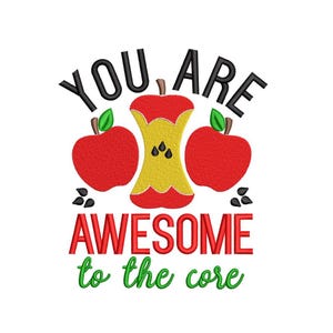 Fruit Apple Embroidery Design, 3 sizes, Instant Download