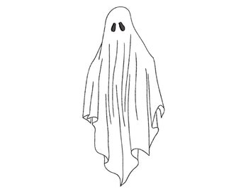 Ghost Embroidery Design, Halloween Embroidery File, 6 sizes, Instant Download