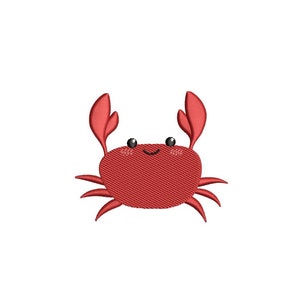 Crab Embroidery Design, Lobster Embroidery, 3 sizes, Instant Download