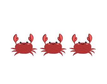 Crabs Embroidery Design, Lobsters Embroidery, 3 sizes, Instant Download