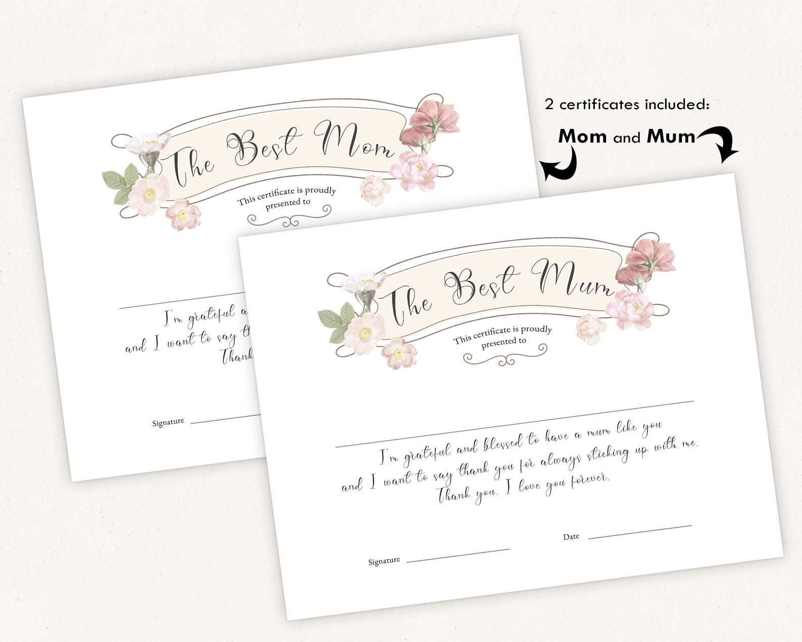 Printable Best Mom Award Certificate Gift for Mom Gift for Mother #39 s Printable Best Mom Award Certificate Gift for Mom Gift for Mother #39 s