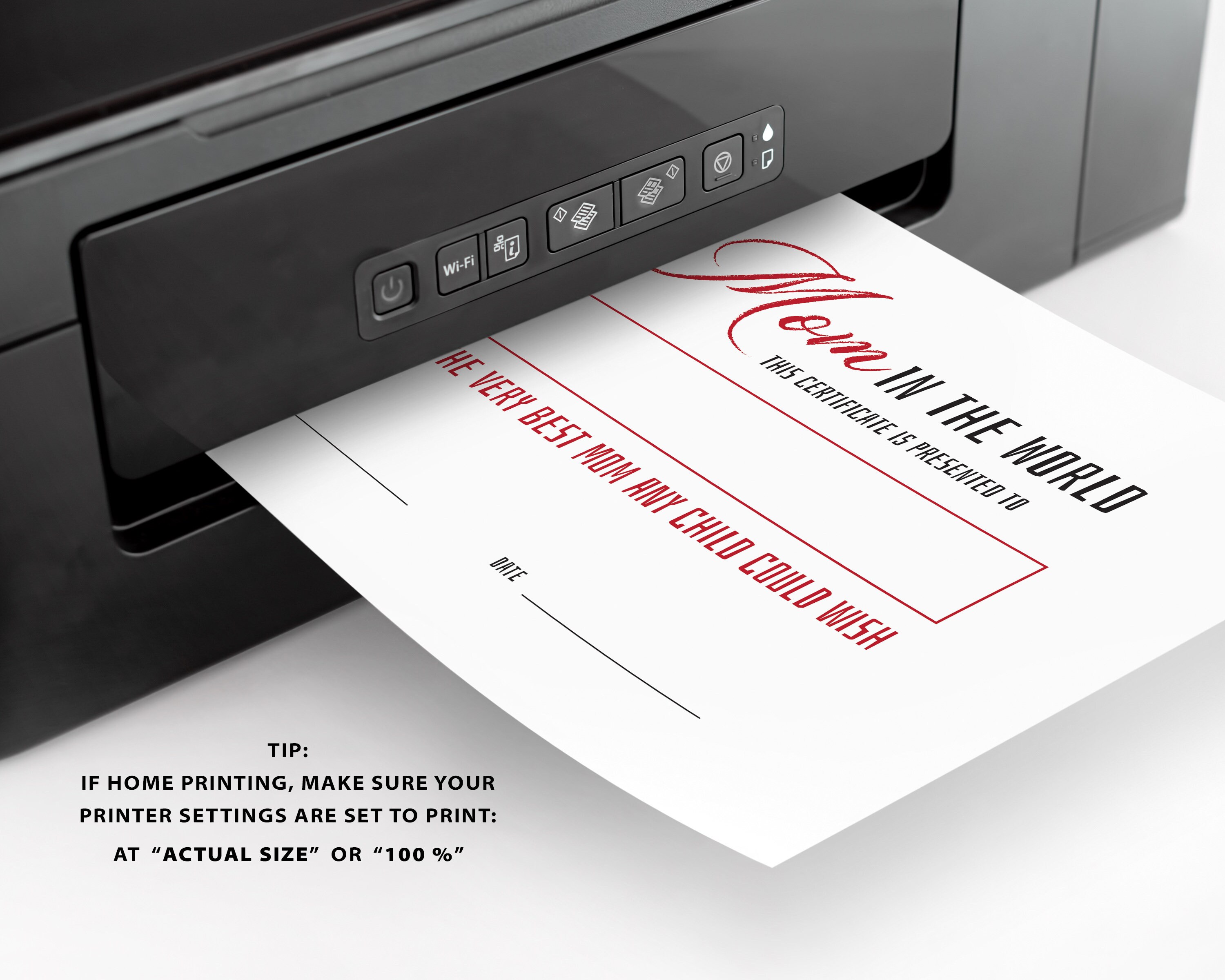 Printable Best Mom Award Certificate, Gift for Mom, Gift for Mother's ...