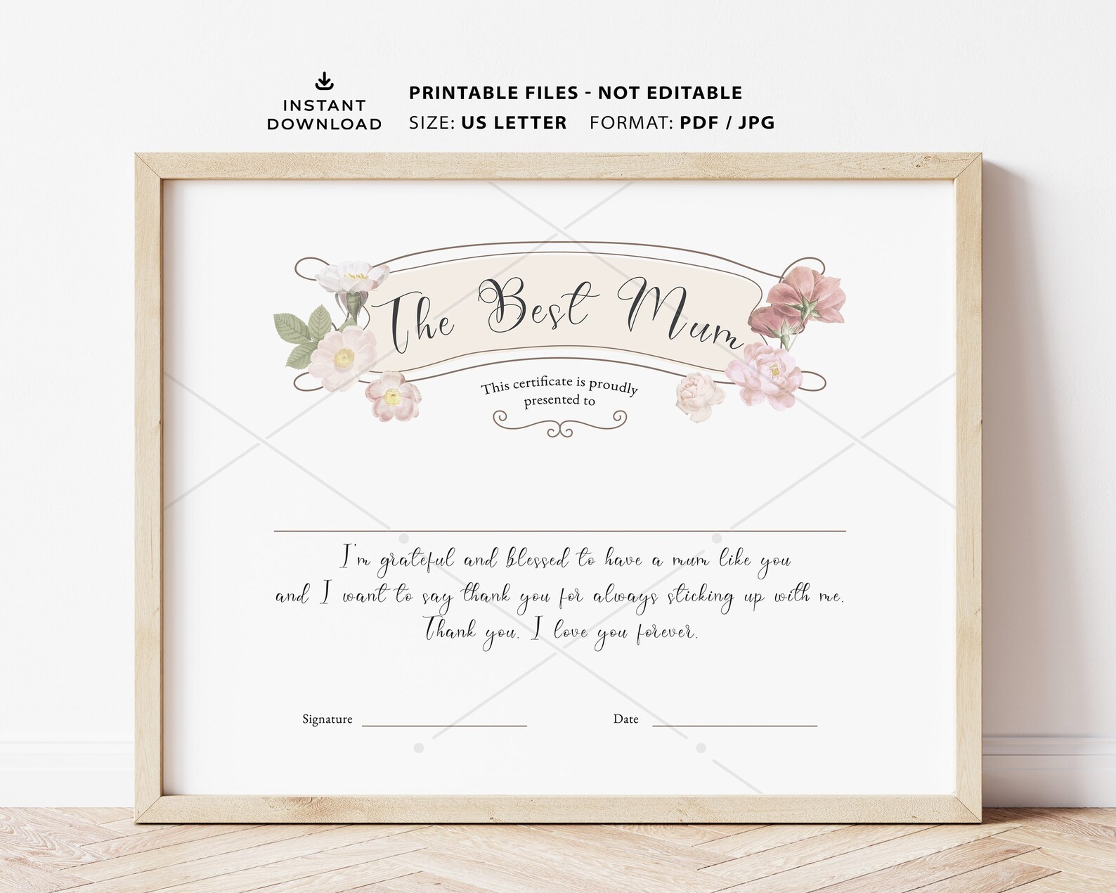 Printable Best Mom Award Certificate Gift for Mom Gift for Mother #39 s Printable Best Mom Award Certificate Gift for Mom Gift for Mother #39 s