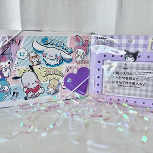 Marco de fotos portátil Kuromi, llavero, dije para bolso, detalle de dije para monedero con personajes de Sanrio, caja de regalo