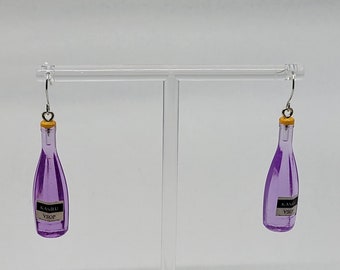 Wine Bottle Dangle Earrings | Plastic