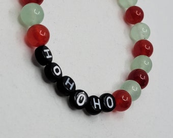 HOHOHO Christmas Phrase Bracelet